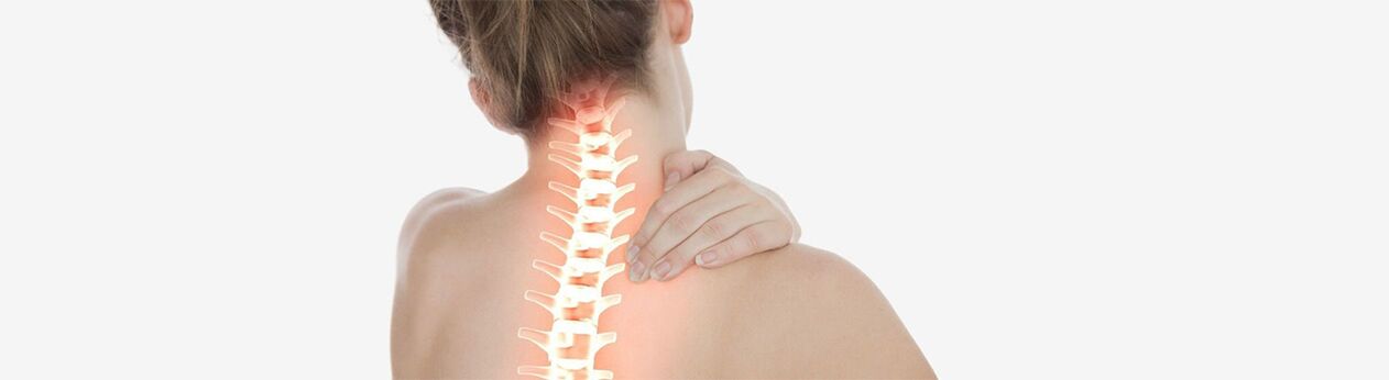 Osteochondrose der Halswirbelsäule bei einer Frau